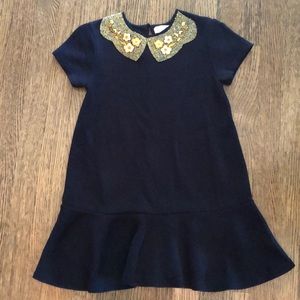 Zara girls dress with beaded neckline